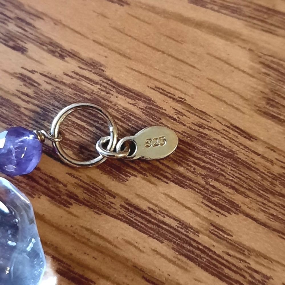 J & T Quartz, Amethyst, and Sterling Silver Necklace - Picture 7 of 10